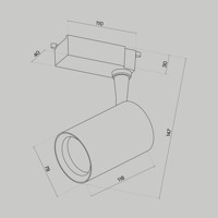 Трековый светильник Technical TR003-1-10W4K-M-W