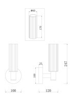 Настенный светильник (бра) Freya FR5167WL-01BS