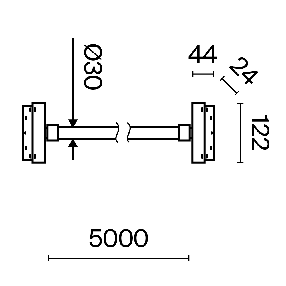 Трековый подвесной светильник Technical TR101-2-100W3K-B