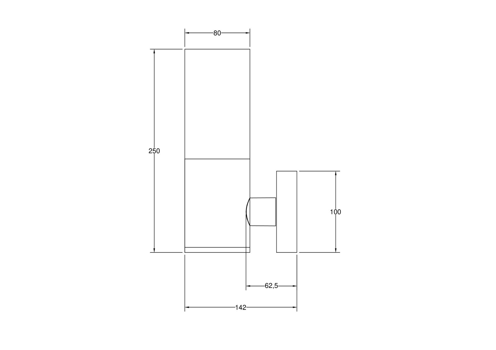 Настенный светильник (бра) Outdoor O418WL-01B