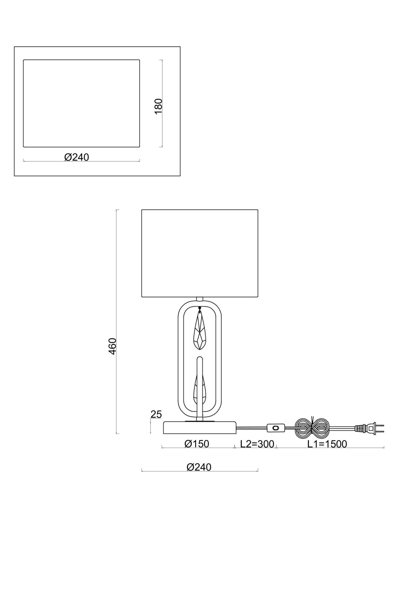 Настольный светильник Freya FR1007TL-01BS