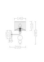 Настенный светильник (бра) Freya FR5093WL-01CH