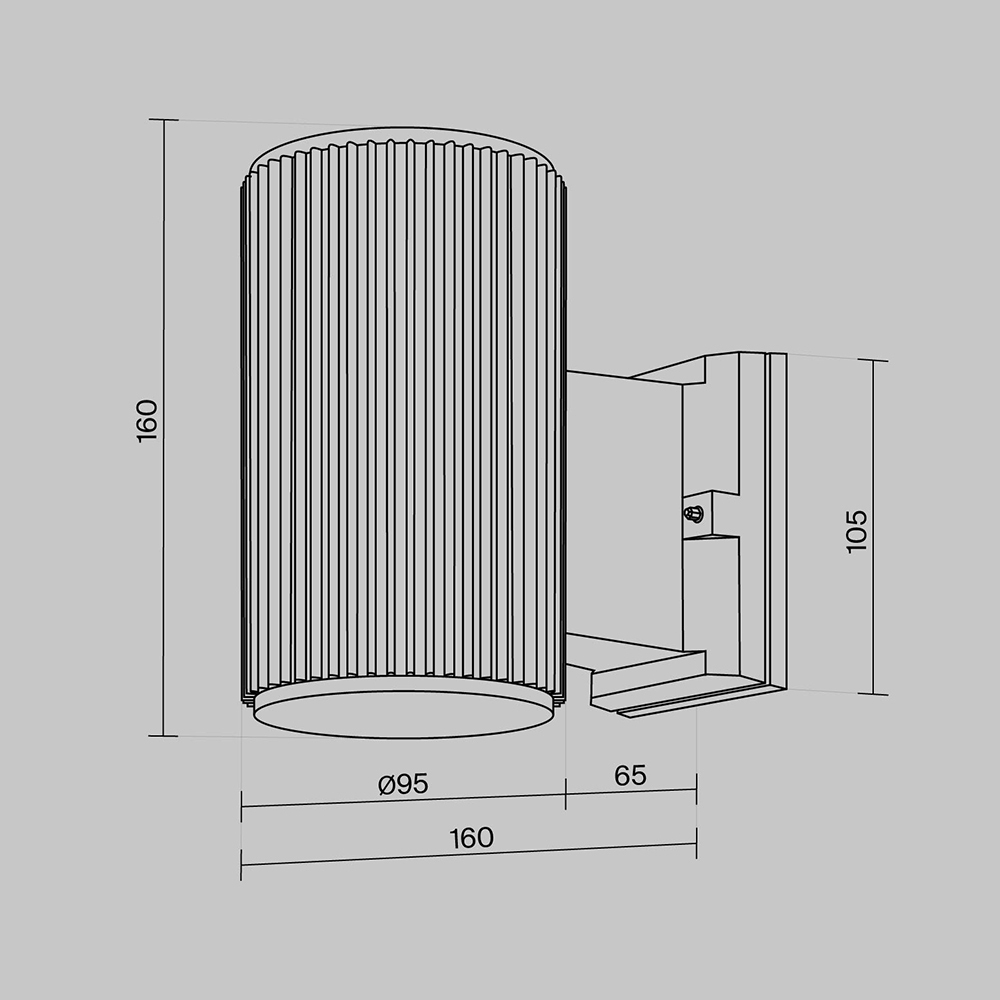 Настенный светильник (бра) Outdoor O419WL-01B